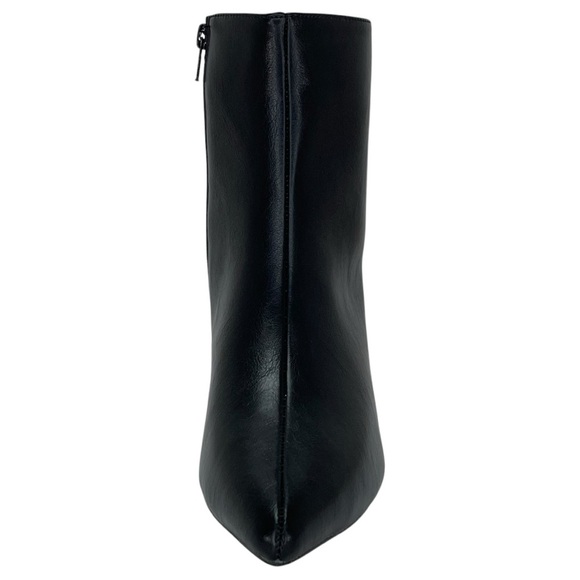 Journee Collection Arely Black Faux Leather Womens Ankle Boots Size 8M - Picture 6 of 9